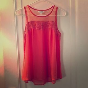Bright coral tank top